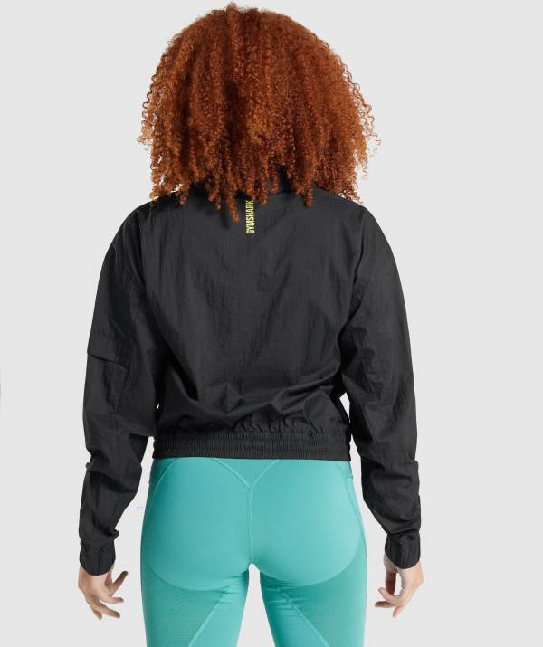 Damske Bundy Gymshark Pulse Woven Čierne | EA5924603